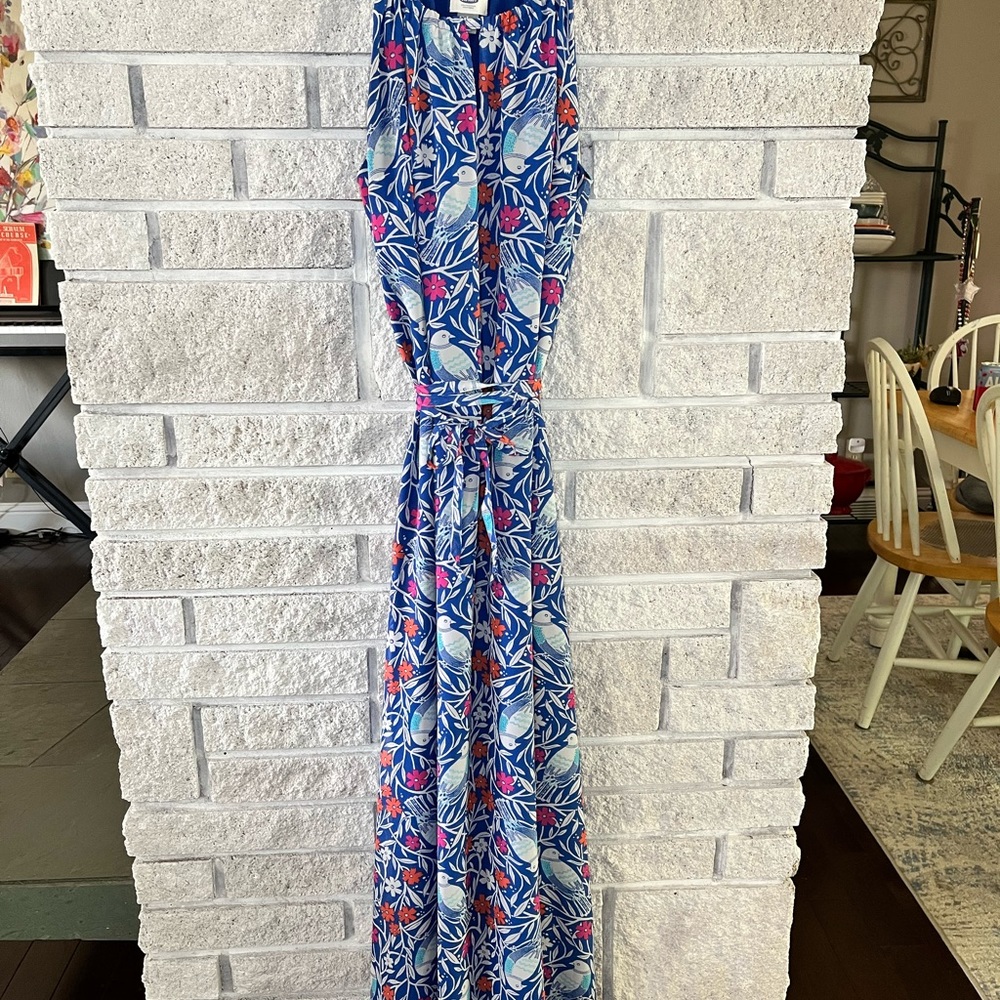 Blue breezy racer back maxi dress, Old Navy, size Small, excellent condition.